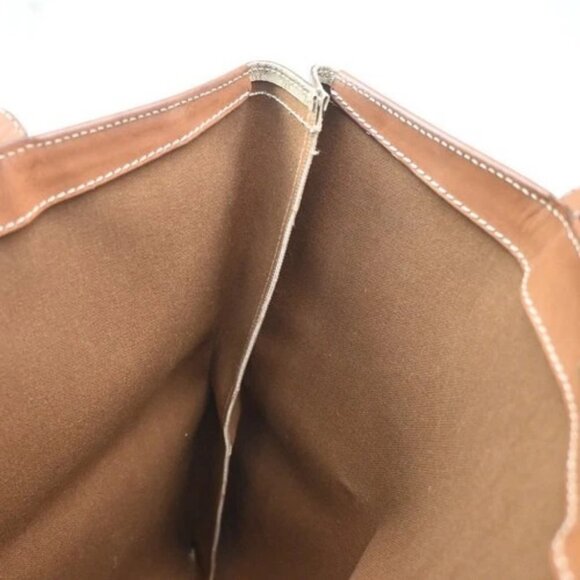 CELINE Logo Macadam Shoulder Tote Bag PVC Canvas Leather Begie Italy 66CA530 - Picture 13 of 15